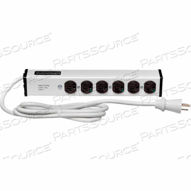 OEM#: ULM6-15*ULM6-15 15 FT. 6-OUTLET 15-AMP MEDICAL GRADE POWER STRIP SURGE PROTECTOR by Wiremold