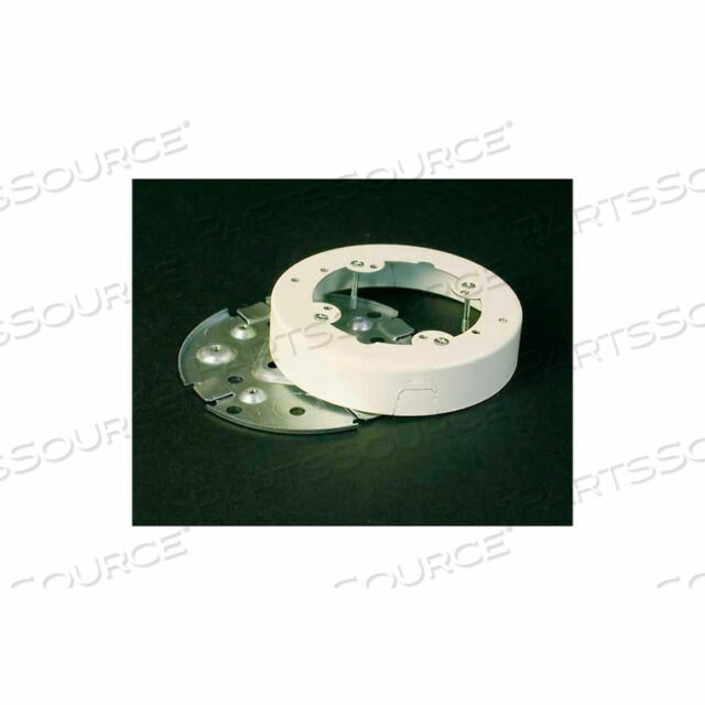 OEM#: V5738*ROUND FIXTURE OUTLET, STEEL, LXWXD: 4.75 X 4.75 X 1 IN., IVORY by Wiremold