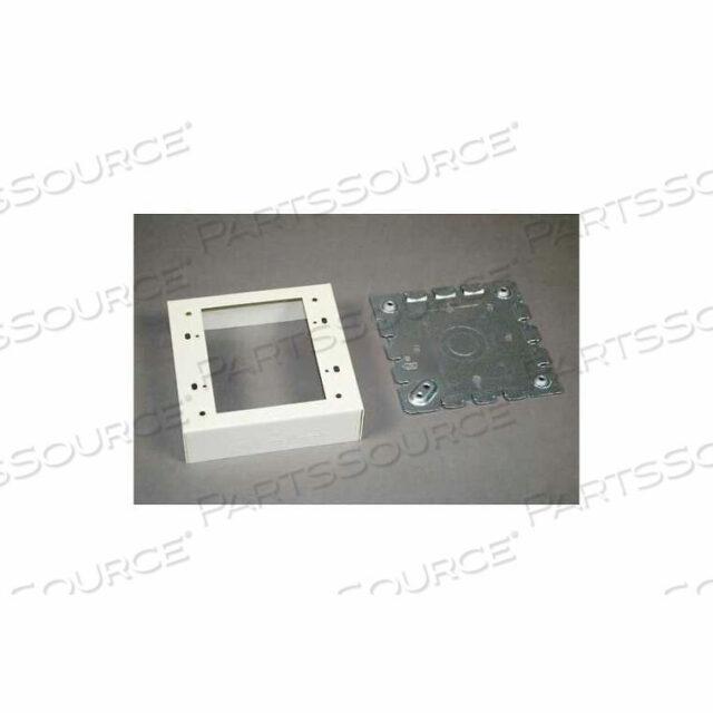 OEM#: V5747-2*DEVICE OUTLET, 2 GANG, STEEL, LXWXD: 4.75 X 4.75 X 1.37 IN., IVORY by Wiremold
