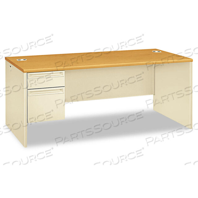 OEM#: H38294L.C.L38000 SERIES LEFT PEDESTAL DESK, 72 X 36 X 29.5, HARVEST/PUTTY by HON
