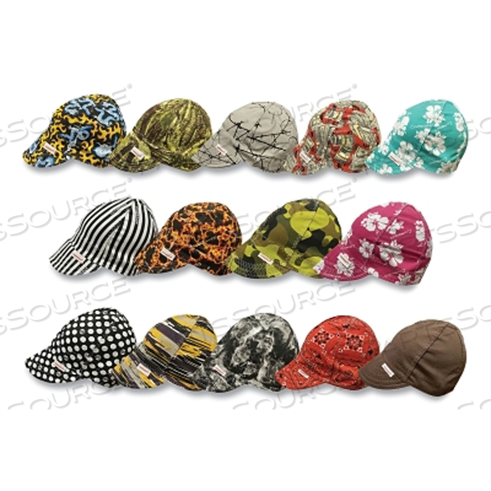 OEM#: 1077810778 COMEAUX CAPS WELDERS CAP, 7-7/8?, SINGLE SIDED, ASSORTED DESIGNS by Comeaux Caps