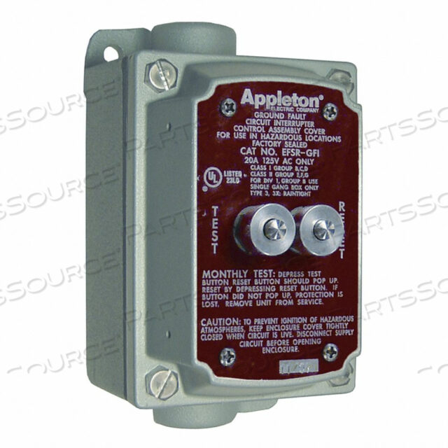 OEM#: EFSC110-GFIGFI COVER BOX 125V 20A 1HUB FT M IRON by Appleton Electric