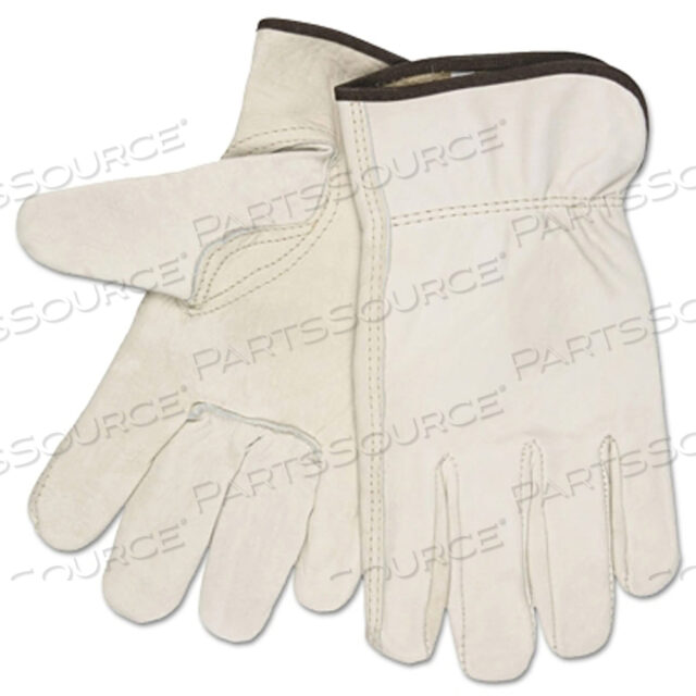 OEM#: 3211M3211M MCR SAFETY COWHIDE DRIVERS GLOVES, MEDIUM, LEATHER, BEIGE by MCR Safety