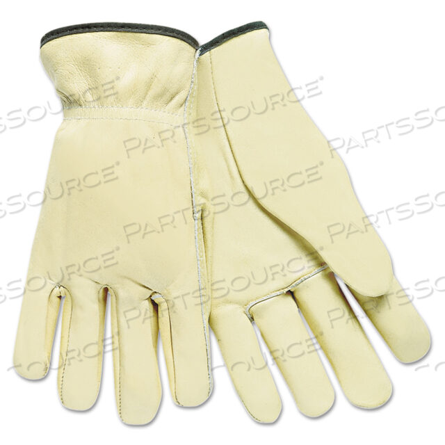 OEM#: 3200LFULL LEATHER COW GRAIN DRIVER GLOVES, TAN, LARGE by MCR Safety