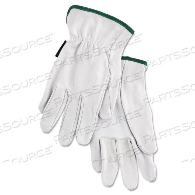 OEM#: 3601MGRAIN GOATSKIN DRIVER GLOVES, WHITE, MEDIUM by MCR Safety