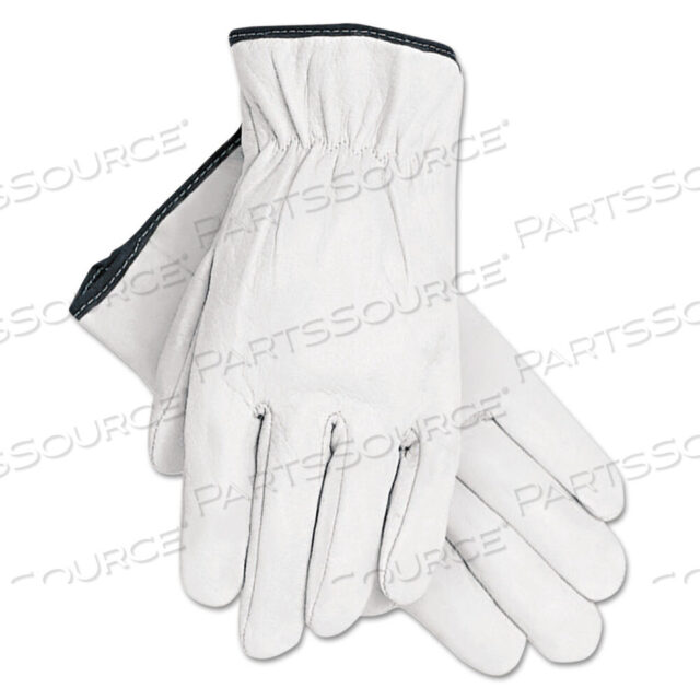 OEM#: 3601XLGRAIN GOATSKIN DRIVER GLOVES, WHITE, X-LARGE by MCR Safety