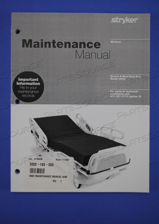 3002 MAINTENANCE MANUAL 6/05