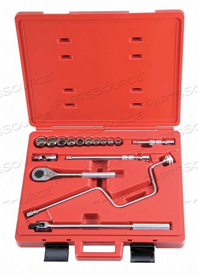 SOCKET WRENCH SET SAE 1/2 IN DR 16 PC