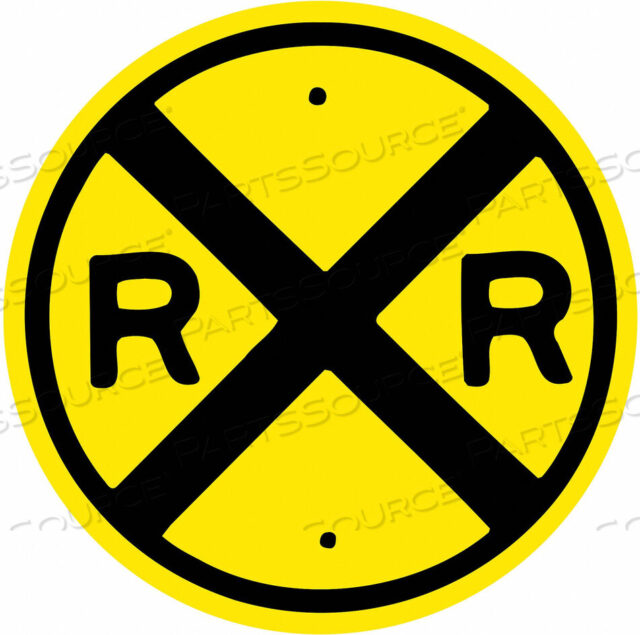 OEM#: W10-1-30DAD9728 RAILROAD SIGN 30 H 30 W ALUMINUM by Lyle Signs Inc.