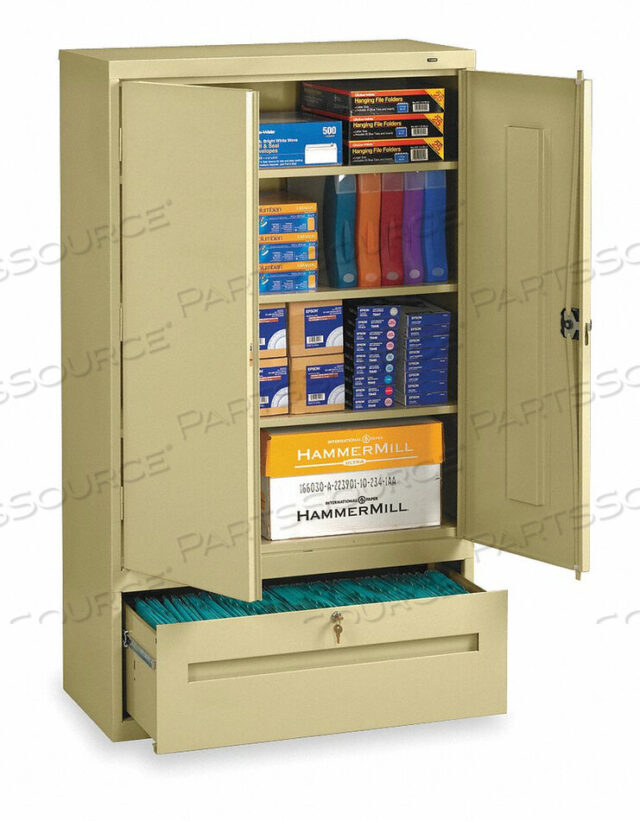 OEM#: DWR6618SDF8519 LATERAL FILE DRAWER CABINET 3 SHELF SAND by Tennsco Corp.