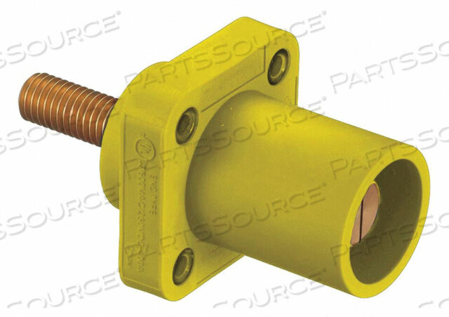 OEM#: HBLMRSYRECEPTACLE 4-4/0 MALE YLW THREADED STUD by Hubbell Power Systems