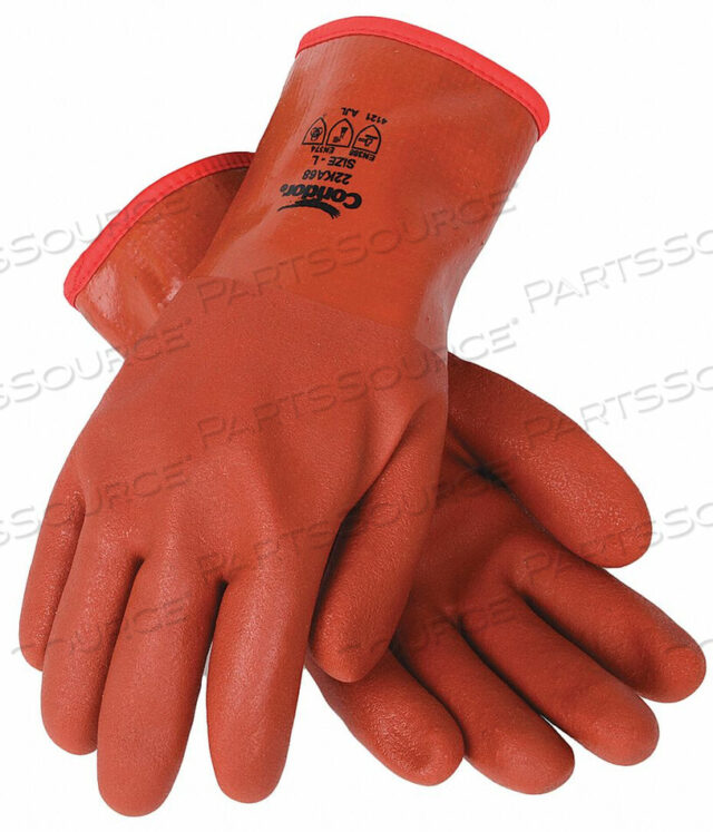 OEM#: 22KA68CHEM RESIST GLV PVC 12 IN L RED BROWN PR by Condor