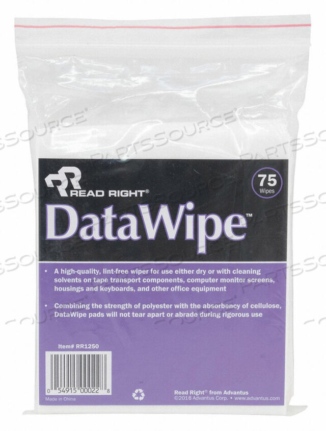 OEM#: REARR1250CLEANING WIPES PK75 by Read Right