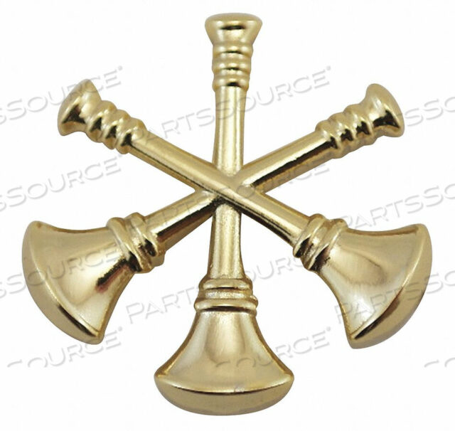 OEM#: 4446GMETAL RANK INSIGNIA FIRE BUGLES GOLD PR by Heros Pride