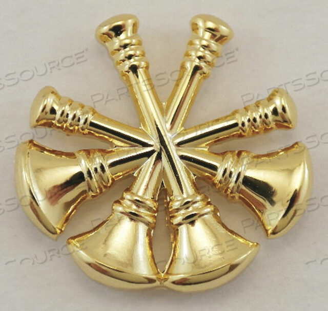 OEM#: 4447GMETAL RANK INSIGNIA FIRE BUGLES GOLD PR by Heros Pride