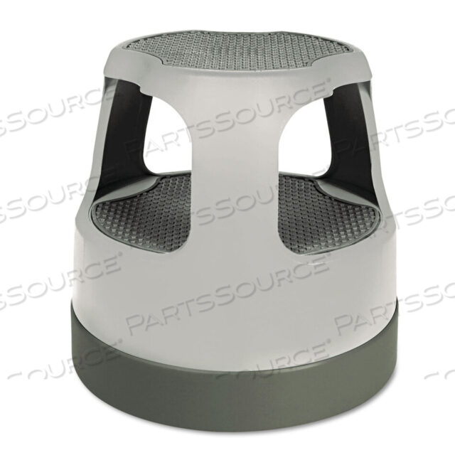 OEM#: 50011PK-82SCOOTER STOOL, ROUND, 2-STEP, STEP AND LOCK WHEELS, 300 LB CAPACITY, 15 WORKING HEIGHT, GRAY by Cramer