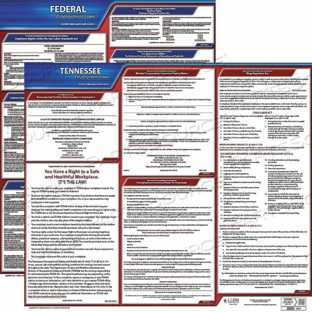 OEM#: 100-TN-3LABORLAW POSTER FED/STA TN ENG 20INH 3YR by J.J. Keller & Associates