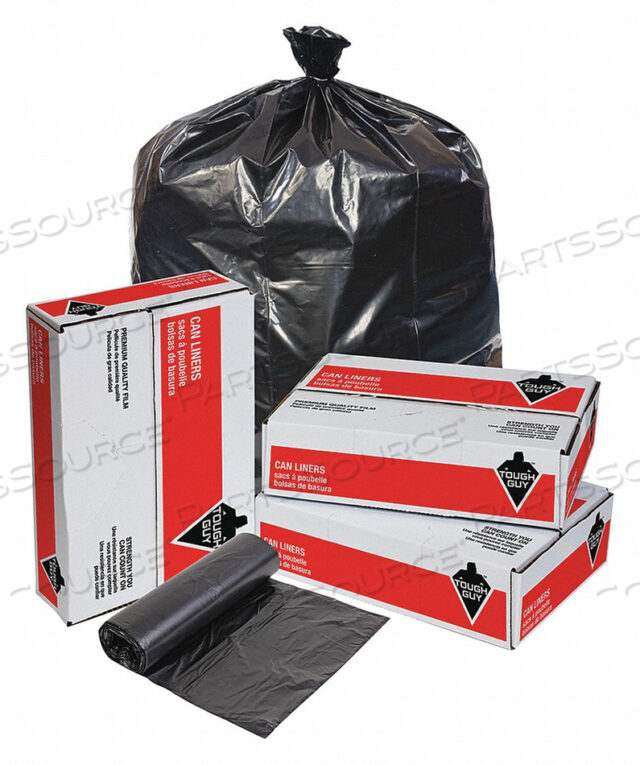 OEM#: 31DK81RECYCLED TRASH BAG 56 GAL. BLACK PK100 by Tough Guy