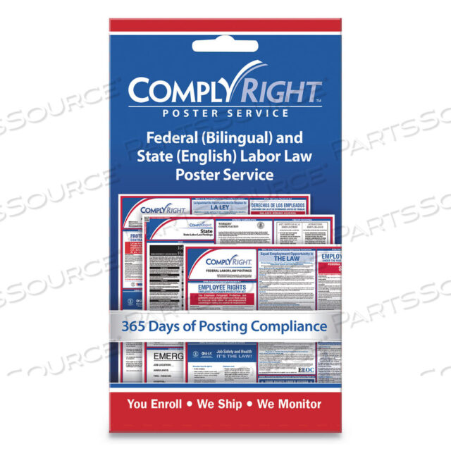 OEM#: 098434LABOR LAW POSTER SERVICE, STATE LABOR LAW, 4 X 7 by Complyright