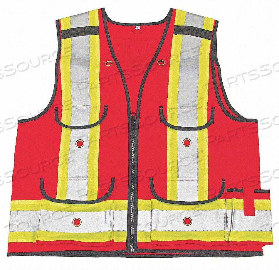 OEM#: 4915R-MHI VIS SURVEYOR VEST CLASS 1 M RED by Viking