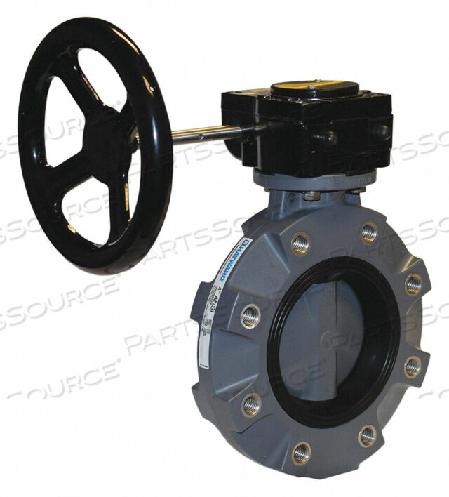 OEM#: BYV11060A0VGI00BUTTERFLY VALVE PVC FPM 6IN GEAR LUG by Hayward