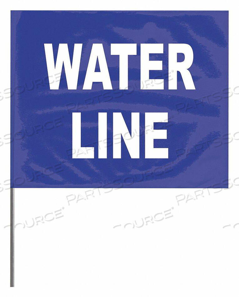 OEM#: 4521BW62-200MARKING FLAG BLUE WATER LINE PVC PK100 by Presco