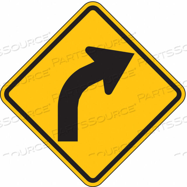 OEM#: W1-2R-12HATRAFFIC SIGN 12 H 12 W ALUMINUM by Lyle Signs Inc.