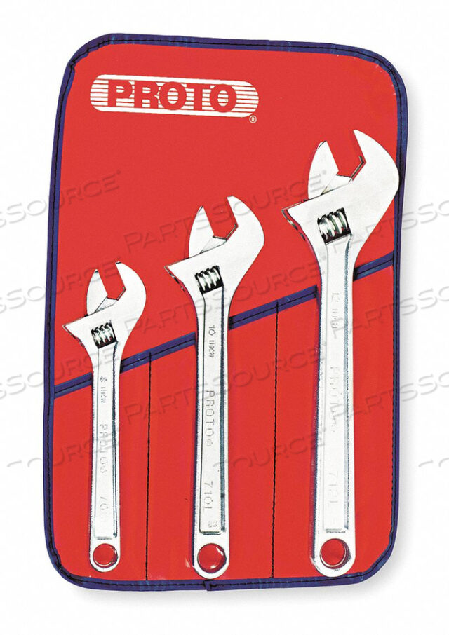 ADJ. WRENCH SET 8 10 12 CHROME 3 PC.