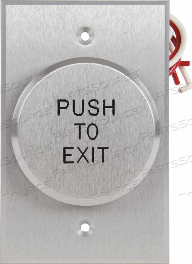 OEM#: R5286-P23DAXE1PUSH TO EXIT BUTTON 24VDC SILVER BUTTON by Dortronics Systems, Inc.