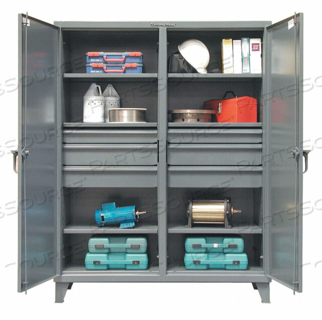 OEM#: 66-DSBC-248JANITORIAL CABINET 78 H 72 W DARK GRAY by Strong Hold
