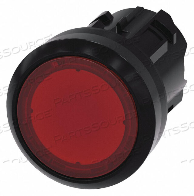 OEM#: 3SU1001-0AB20-0AA0OPERATOR, PUSHBUTTON, 22.0 MM, ROUND FLAT BUTTON 29.50 MM CAP, MOMENTARY CONTACT, RED, ROUND PLASTIC, BLACK, NEMA 1, 2, 3, 3R, 4, 4X, 12 by Siemens