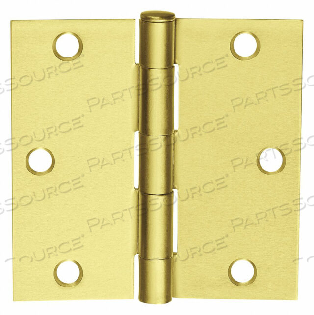 OEM#: 3 ½ 3 ½ 1400 4BUTT HINGE SCREW-ON SATIN BRASS by Mckinney