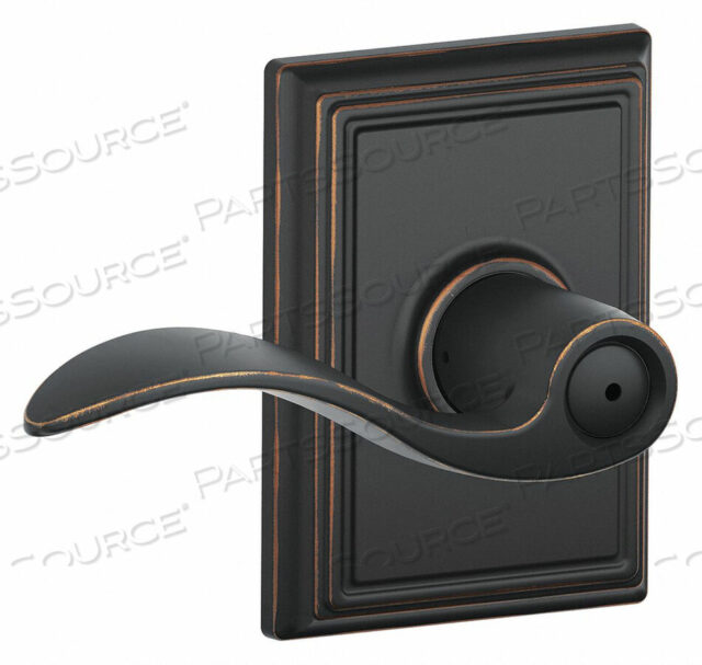OEM#: F40 ACC 716 ADDLEVER LOCKSET ANTIQUE BRONZE PRIVACY by Schlage Lock