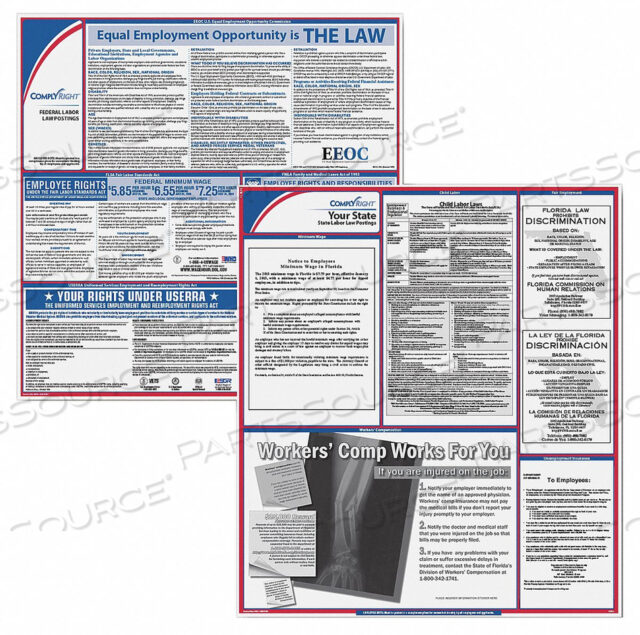 OEM#: EFEDSTCRPSECNJLABOR LAW POSTER KIT NJ ENGLISH 2-1/2INW by Complyright