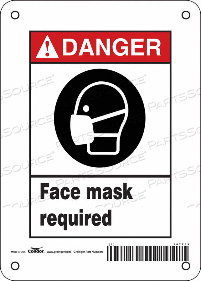 OEM#: 467Z53SAFETY SIGN 5 W 7 H 0.004 THICKNESS by Condor