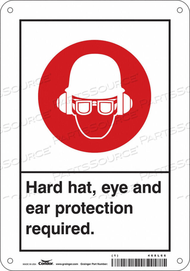 OEM#: 468L66SAFETY SIGN 7 WX10 H 0.032 THICKNESS by Condor