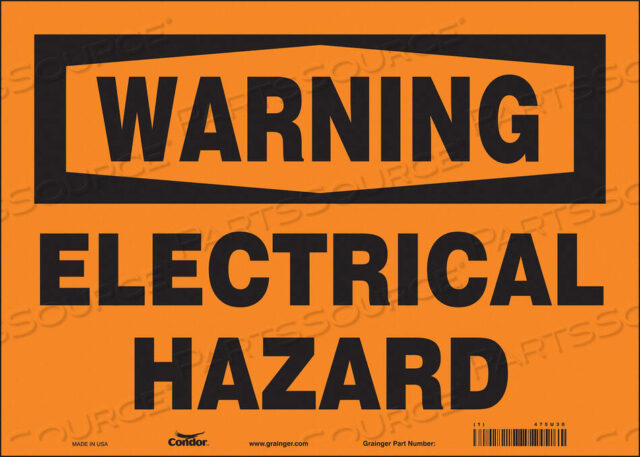 OEM#: 475U30SAFETY SIGN 14 W 10 H 0.004 THICKNESS by Condor
