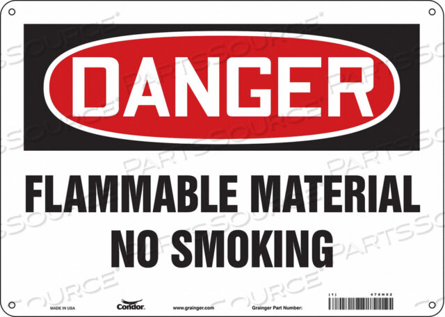 DANGER SIGN 14 WX10 H 0.032 THICKNESS
