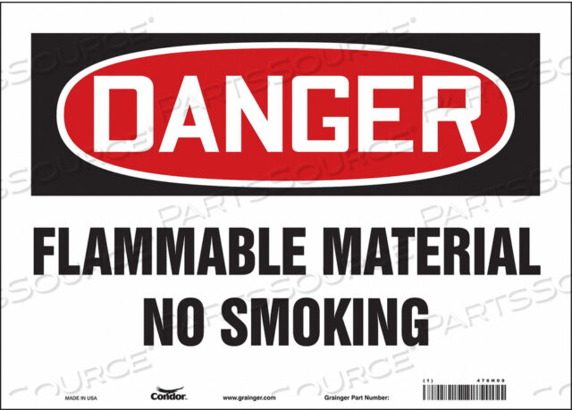 DANGER SIGN 14 WX10 H 0.004 THICKNESS