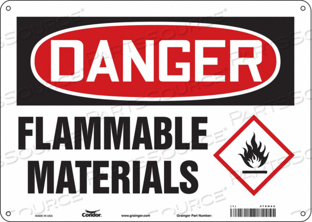 DANGER SIGN 14 WX10 H 0.060 THICKNESS