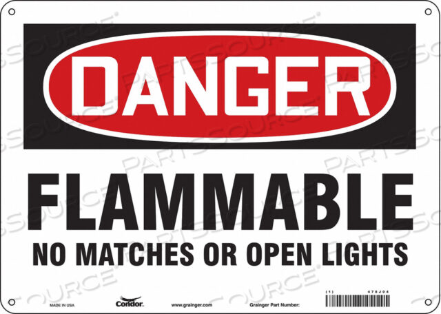 DANGER SIGN 14 WX10 H 0.032 THICKNESS