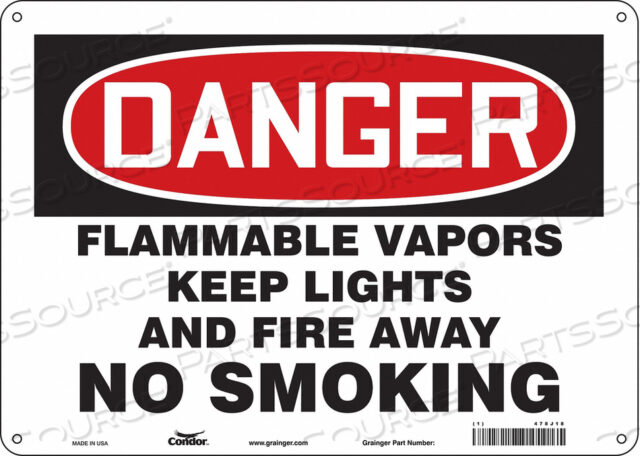 DANGER SIGN 14 WX10 H 0.032 THICKNESS