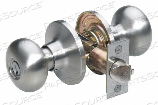 OEM#: BC0215KA4SKNOB LOCKSET BISCUIT STYLE SATIN NICKEL by Master Lock