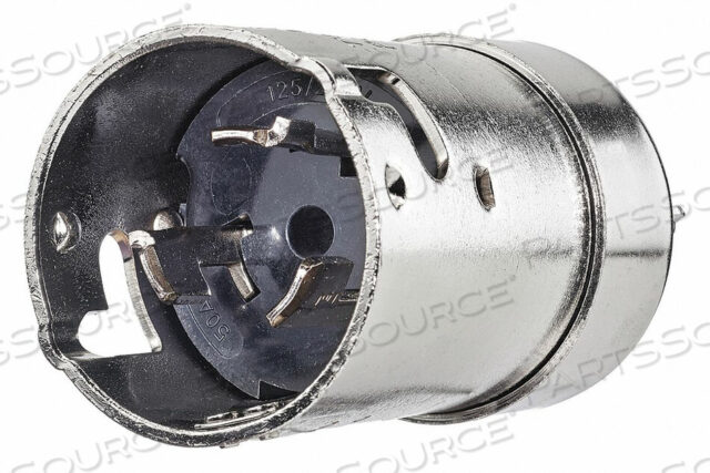OEM#: 6365CRLOCKING PLUG SILVER 125/250VAC 50A by Hubbell Power Systems