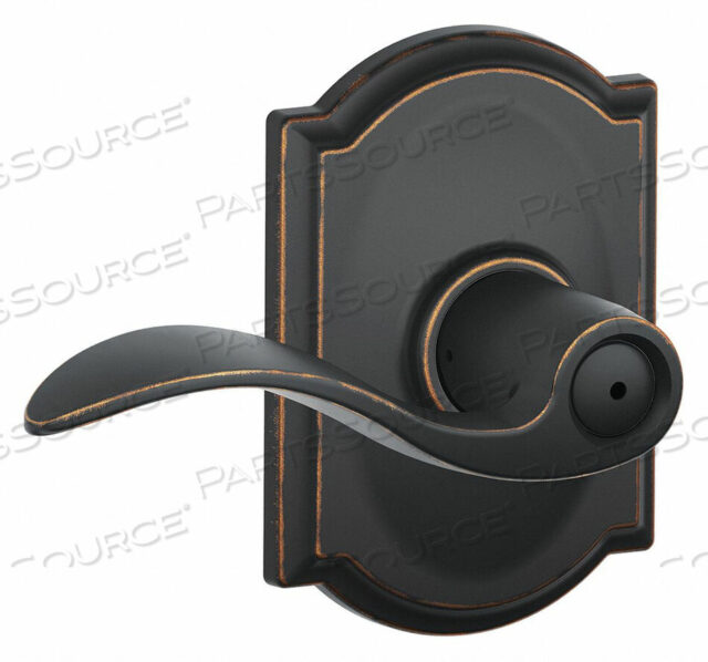 OEM#: F40 ACC 716 CAMLEVER LOCKSET ANTIQUE BRONZE PRIVACY by Schlage Lock