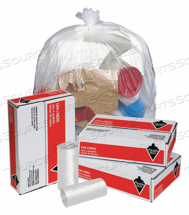 OEM#: 4KN37TRASH BAGS 60 GAL. CLEAR PK200 by Tough Guy