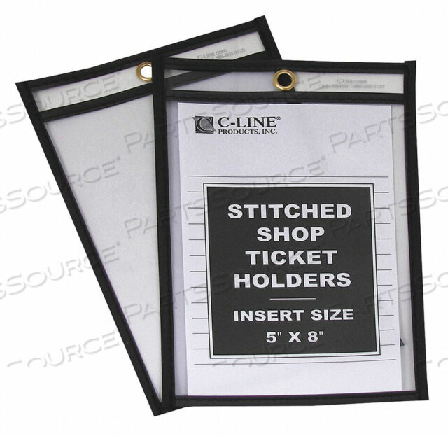 OEM#: 46058HOLDER SHOP TICKET 2 SIDES 5X8 PK25 by C-Line