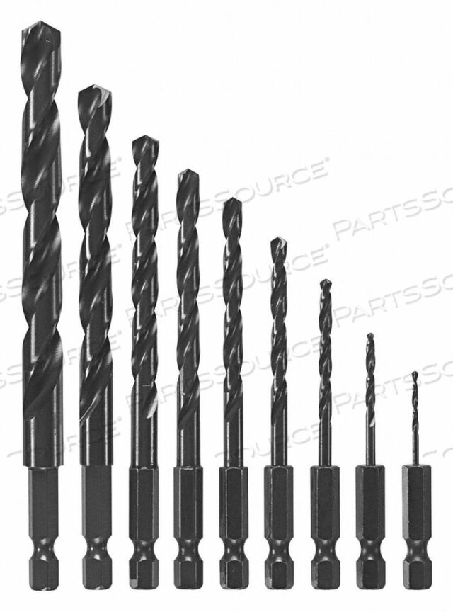 OEM#: BL9IMDRILL BIT SET 9 PCS. BLACK OXIDE FINISH by Bosch Tools