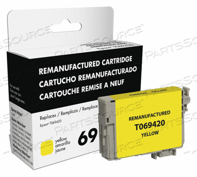 INK CARTRIDGE YELLOW REMANUFACTURED