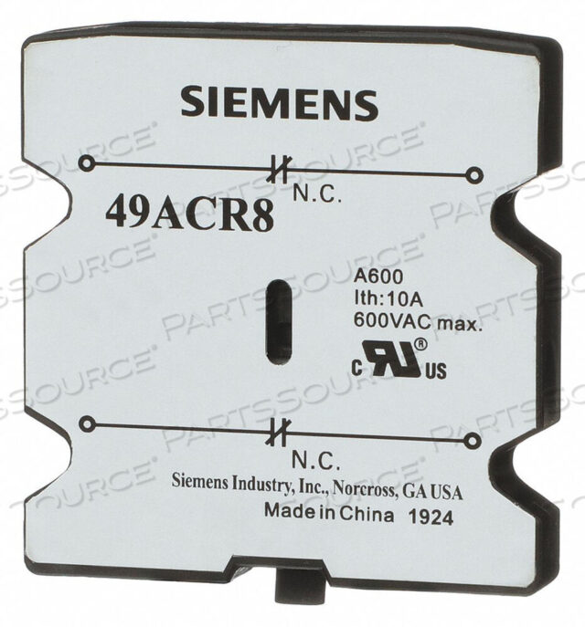 OEM#: 49ACR8AUXILIARY CONTACT 2NC 30-60A DP CONTAC by Siemens